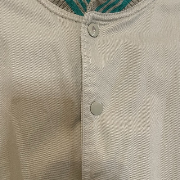 VTG Perth Sports Club Australia Green & Beige Varsity Bomber Jacket Size Large - Picture 3 of 9